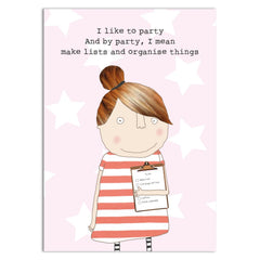 Rosie Made A Thing- Party Lists Lined Notebook