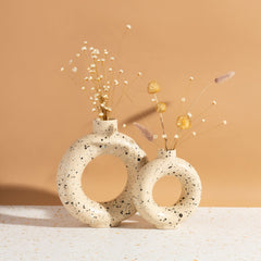Sass & Belle Sand Speckled Circle Vase Small