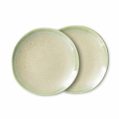 HKliving 70's Ceramic Side Plates Pistachio - Set of 2
