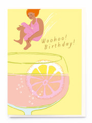 Noi Woohoo Jump Into Drink Birthday Card