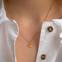 Enamel Copenhagen Necklace Soleil - Clementine