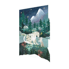 Roger la Borde Laser Christmas Card - Snow Leopard