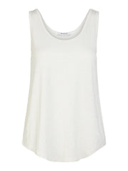 Pieces Billo Tank Top Lurex Stripes - Cloud Dancer / Gold