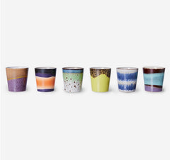 HKliving 70's Ceramics Mugs Pluto - Set of 6