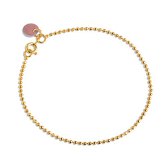 Enamel Copenhagen Bracelet Ball Chain - Old Rose
