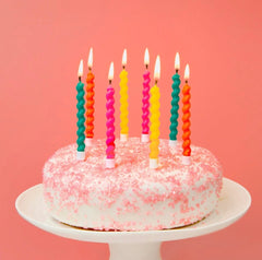 Talking Tables - Birthday Twirl Candles with Holders