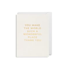 Lagom Design - Wonderful World Thank You Mini Card