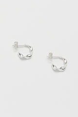Estella Bartlett Wave Hoop Earrings - Silver Plated