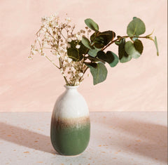 Sass & Belle Dip Glazed Green Vase
