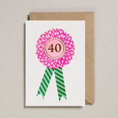Petra Boase Age 40 Rosette Card