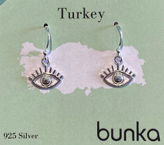 Vurchoo Silver Eye Drop Studs - Turkey