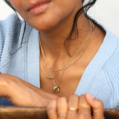 Lisa Angel - Gold Feather Necklace