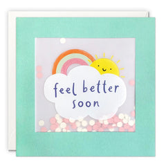 James Ellis Feel Better Soon Card with Paper Confetti