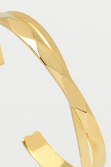 Estella Bartlett Gold Faceted Crossover Bangle