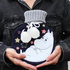 Moomin Moon Hot Water Bottle - Grey