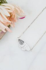 Amanda Coleman Silver Butterfly Necklace