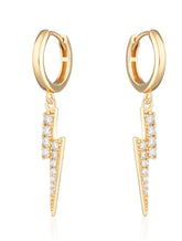 Scream Pretty - Gold Plated Lightning Hoop Earrings