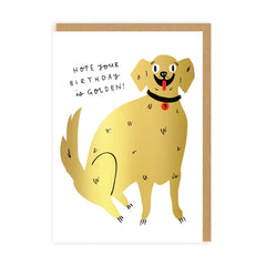 Ohh Deer Golden Retriever Birthday Card