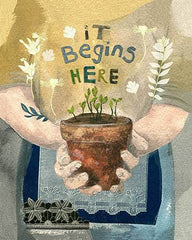 Canns Down Press - It Begins Here Greeting Card by Rachel Grant