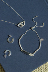 Estella Bartlett Linked Hearts Necklace - Silver plated