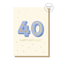 Stormy Knight 40th Milestone Birthday Card
