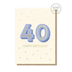 Stormy Knight 40th Milestone Birthday Card
