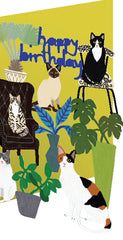 Roger La Borde Lasercut Cats Olive