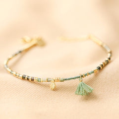 Lisa Angel Green Semi Precious Beaded Bracelet