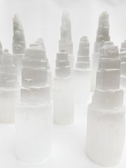 Lotus & Lapis Selenite Tower Large