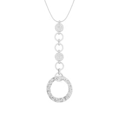 Dansk Amber Statement Open Necklace Silver Plating