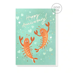Stormy Knight Lobster Anniversary Card
