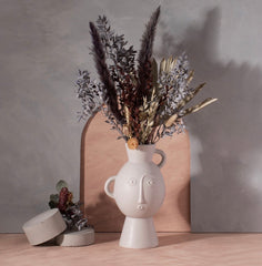 Sass & Belle Amira Face Vase Matt Grey