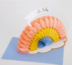 Meri Meri Honeycomb Rainbow Card - New Baby