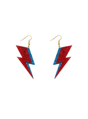 Tatty Devine - Aladdin Sane Bolt Glitter Earrings