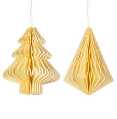 Sass & Belle Off White Tree and Dimond Hanging Decoration