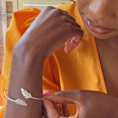 Lisa Angel - Silver Feather Bangle