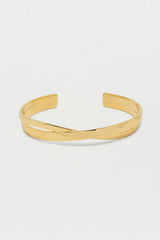 Estella Bartlett Gold Faceted Crossover Bangle