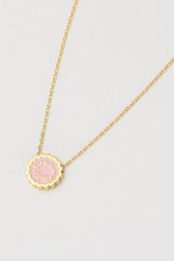 Estella Bartlett Pink Enamel Dream Big Necklace