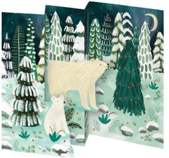 Roger La Borde Five Trifold Pop-out Cards - Northern Lights