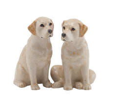 Quail Ceramics Gold Labrador Salt & Pepper Shakers