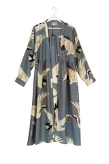 One Hundred Stars Stork Slate Grey Duster Coat