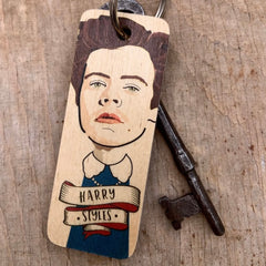 Harry Styles Wooden Keyring