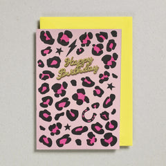 Petra Boase Leopard Pink Birthday Card