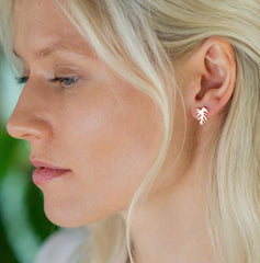 Matthew Calvin Monstera Stud Earrings