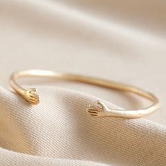 Lisa Angel Gold Hug Hands Bangle