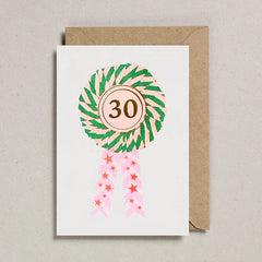 Petra Boase Age 30 Rosette Card