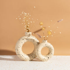 Sass & Belle Sand Speckled Circle Vase