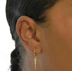 Scream Pretty - Gold Plated Sparkling Spike Hoop Earrings