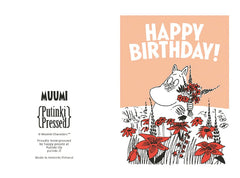 Moomin Birthday Flowers Greeting Card