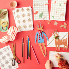 Meri Meri Dancing Reindeer Card